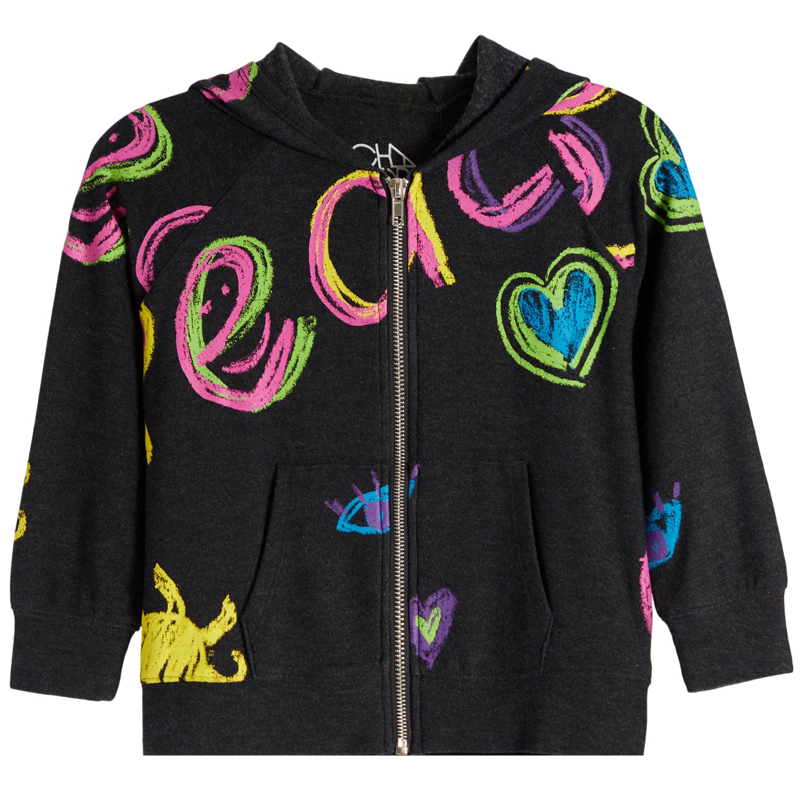 Allover Doodle Zip Jacket - Denny's