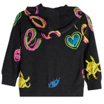 Allover Doodle Zip Jacket - Denny's