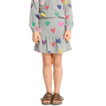 Allover Rainbow Hearts Skirt - Denny's