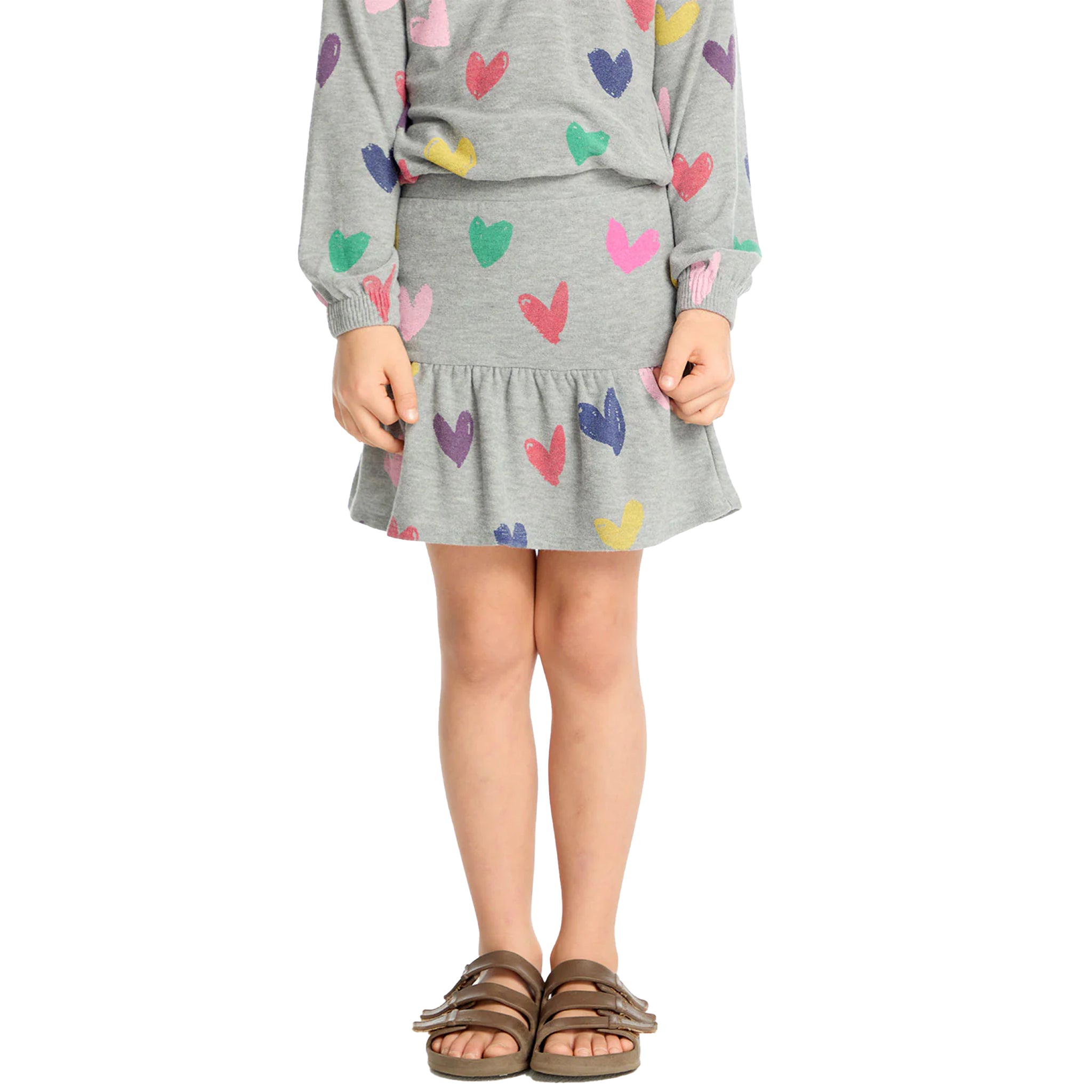 Allover Rainbow Hearts Skirt - Denny's