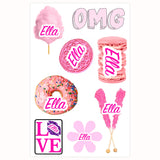 Pretty in Pink Cling Its Personalized 6x9 - Denny's