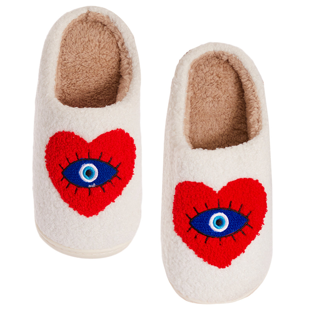 Evil Eye Heart Slippers - Denny's