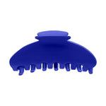 A single royal blue hair claw clip shown from the front on a plain white background.