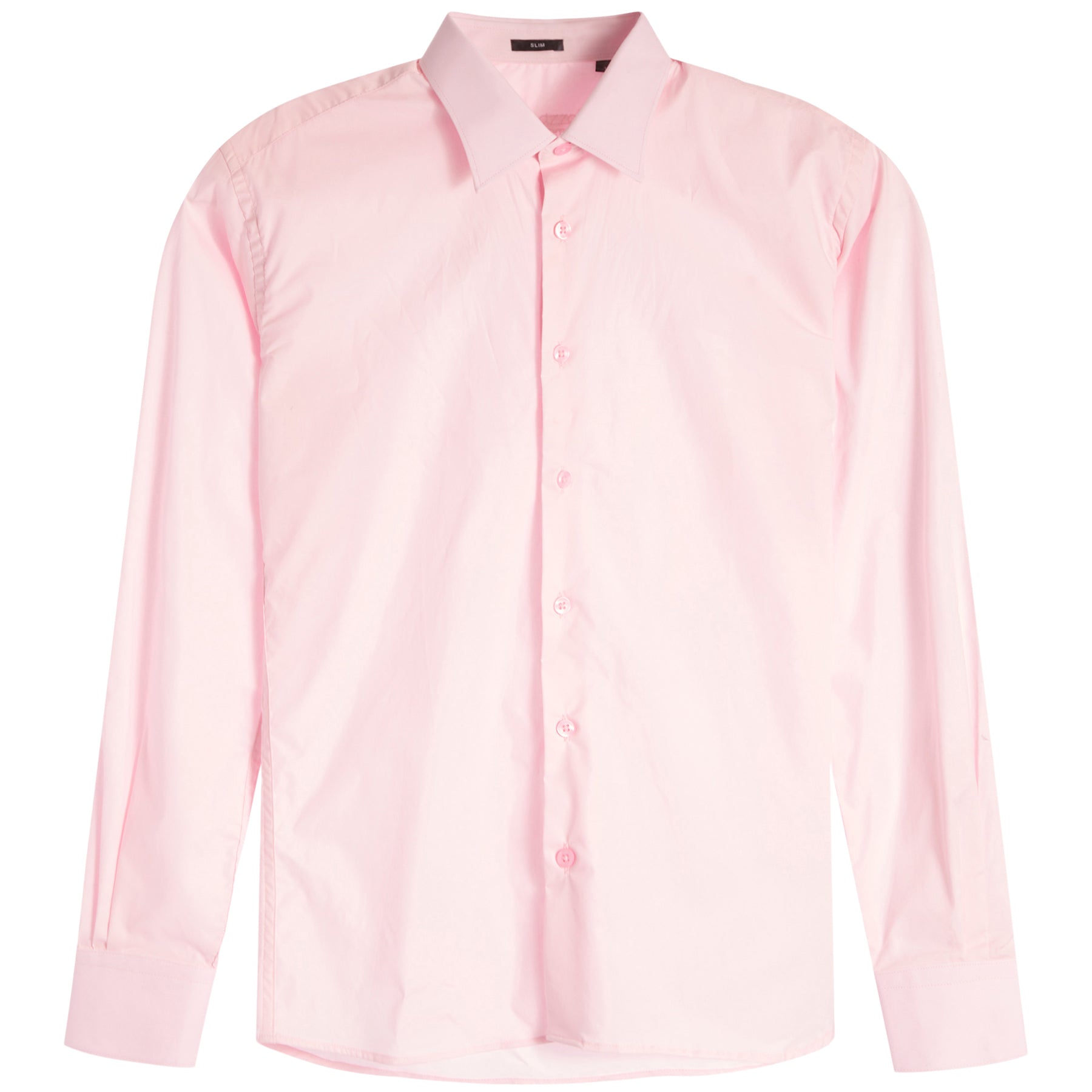 Slim Fit Solid Stretch Dress Shirt - Denny's