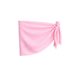 Coral Gingham Sarong