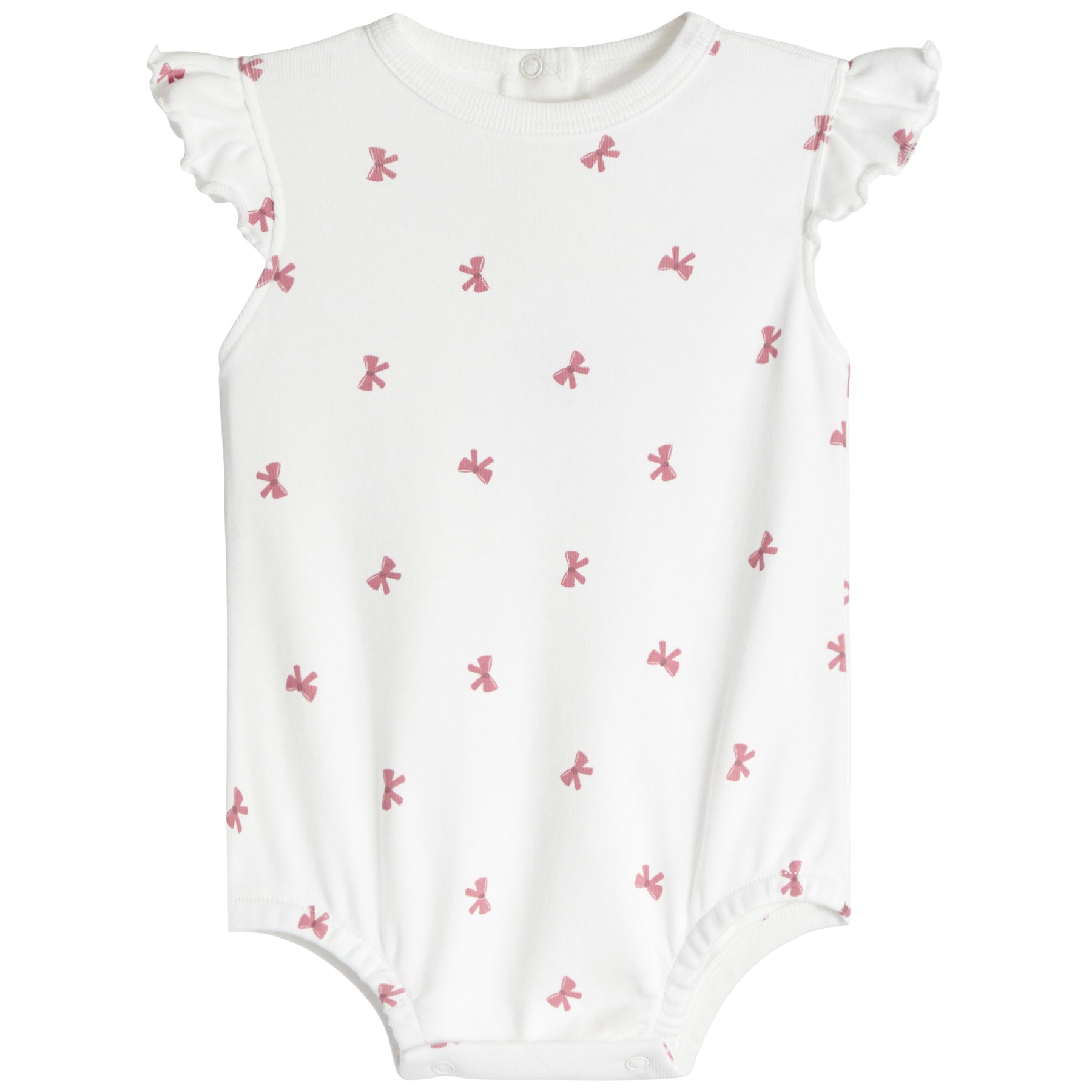 Flutter Sleeve Chic Bows Onesie - Denny's