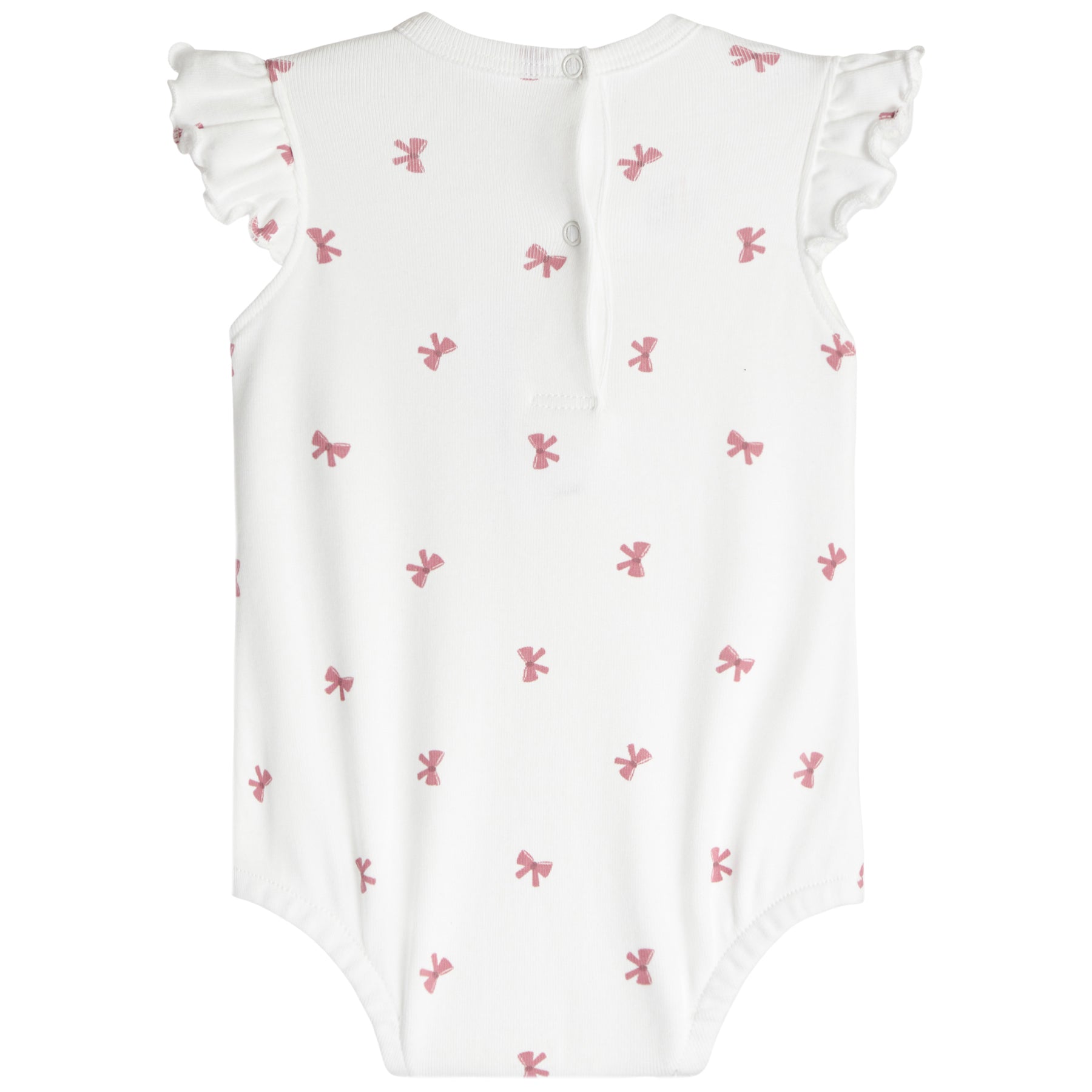 Flutter Sleeve Chic Bows Onesie - Denny's
