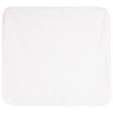 A square blantke, featuring a very subtle all-over light blue star pattern and rounded corners.