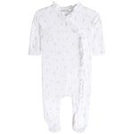 Front Ruffle Pointelle Little Flower Footie - Denny's