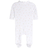 Front Ruffle Pointelle Little Flower Footie - Denny's
