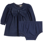 Denim Dress w bow and bloomer 2 pc 