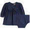 Denim Dress w bow and bloomer 2 pc 