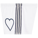 Retro Stripe Short With Black Heart