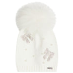 Crystal Bow Hat with Pom - Denny's