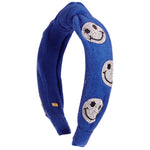 Crystal Smile Face Terry Knot Headband - Denny's