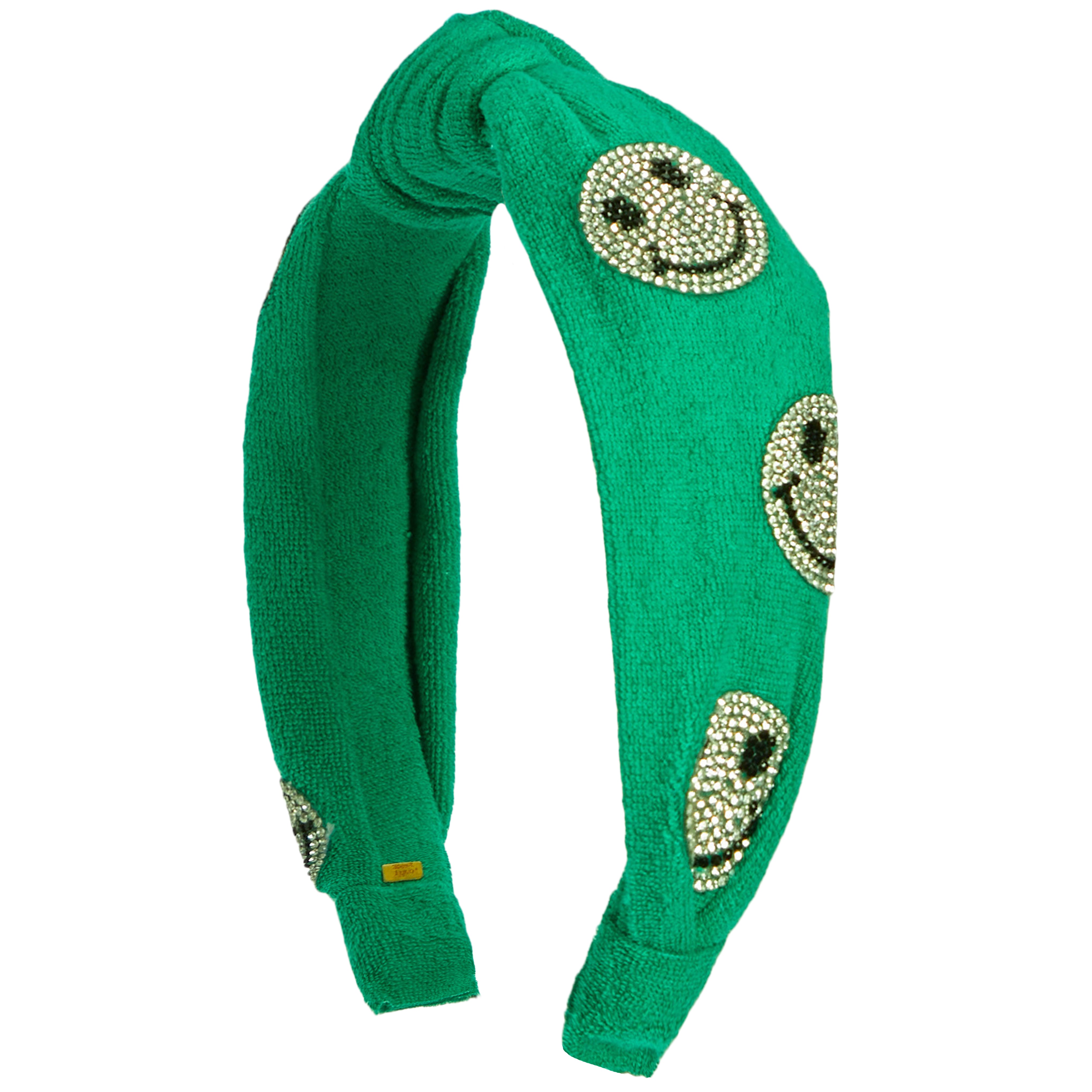 Crystal Smile Face Terry Knot Headband - Denny's