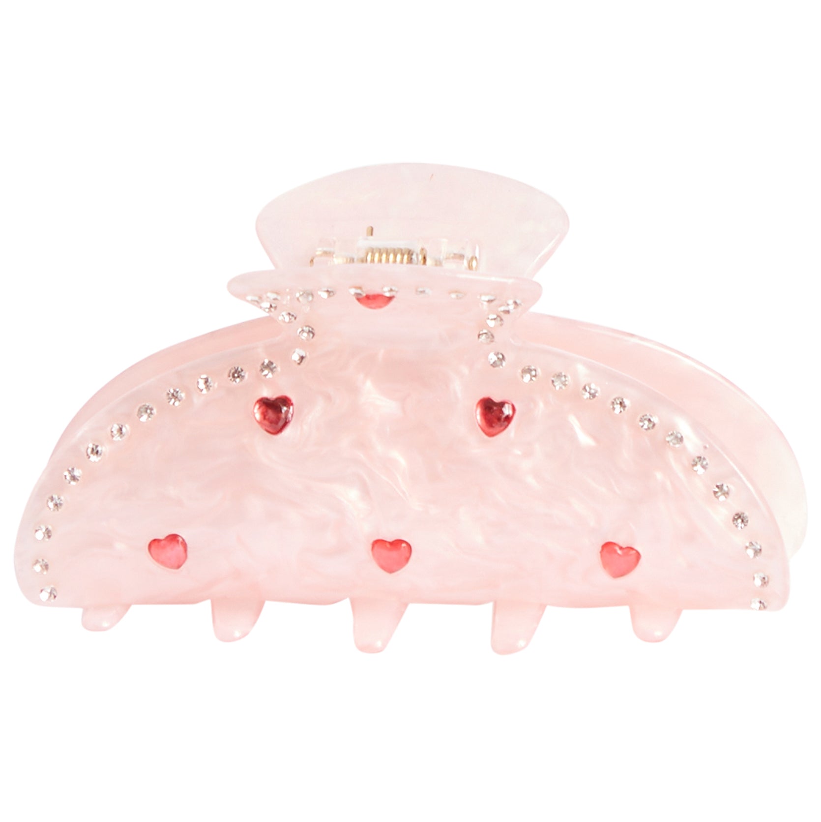 Crystal and Hearts Claw Clip - Denny's