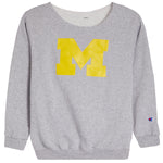 Off The Shoulder Michigan Sweatshirt - Denny's