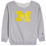 Off The Shoulder Michigan Sweatshirt - Denny's