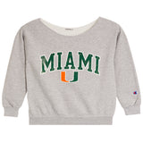 Miami Off The Shoulder Sweatshirt With Stones
