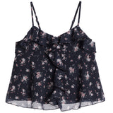 Ruffle Front Floral Tank