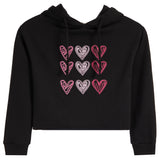 9 Scribble Pink Hearts Hoodie
