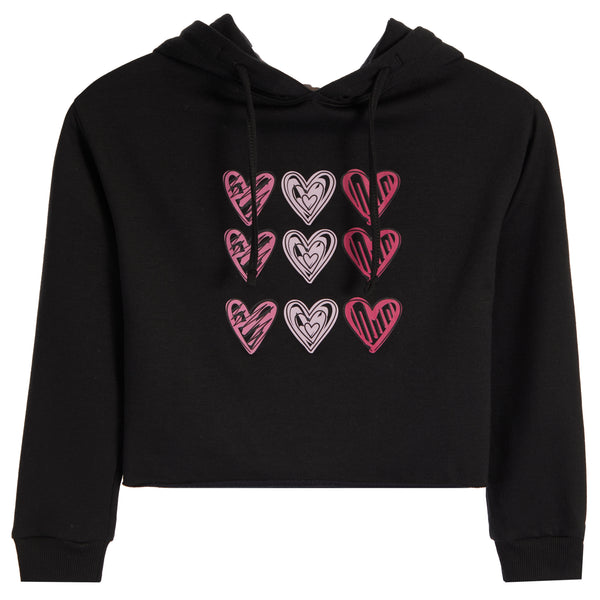 9 Scribble Pink Hearts Hoodie – Denny's X Lester's