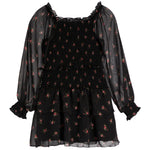 Long Sleeve Floral Smock Dress - Denny's