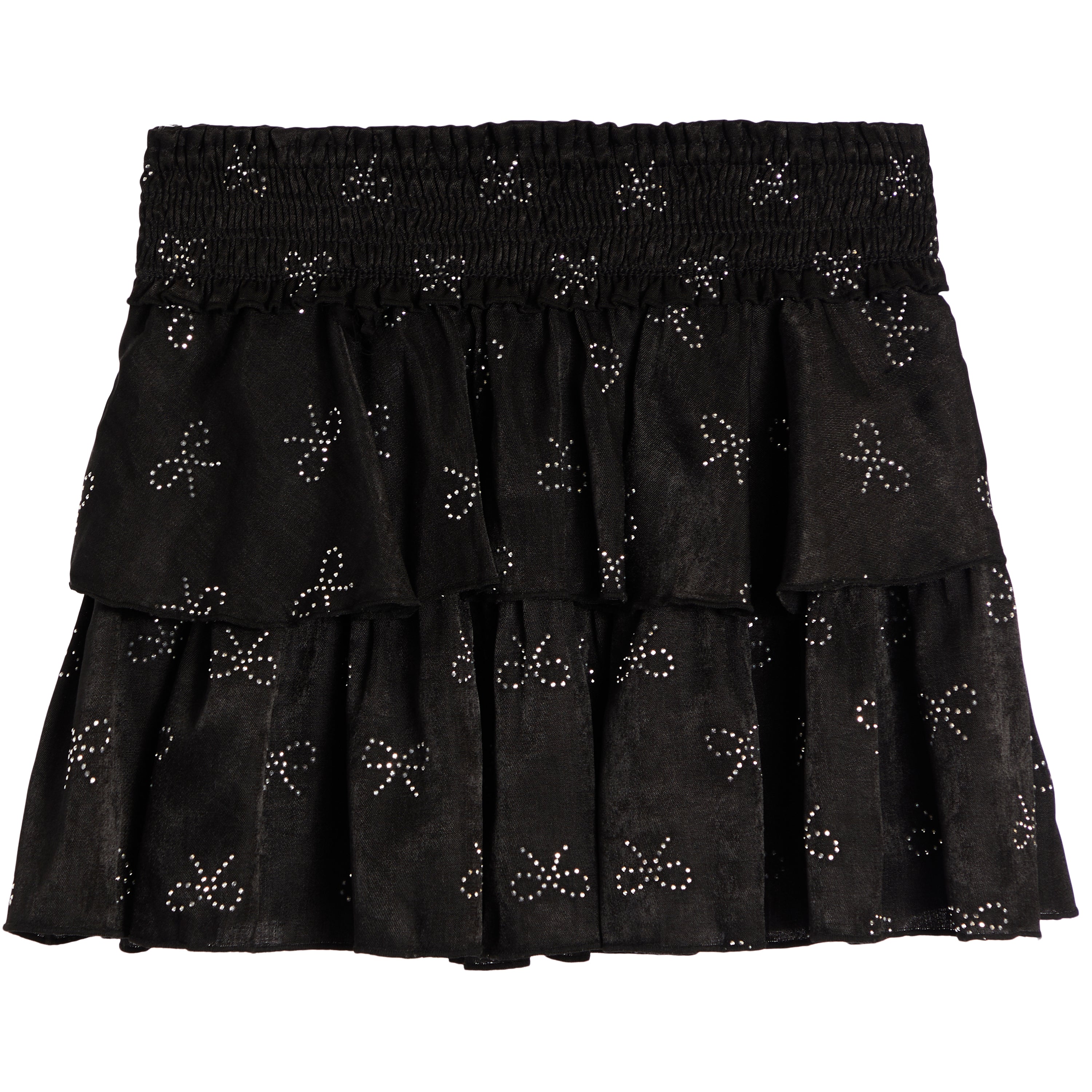 Allover Stones Bow Smock Skirt - Denny's