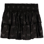 Allover Stones Bow Smock Skirt - Denny's