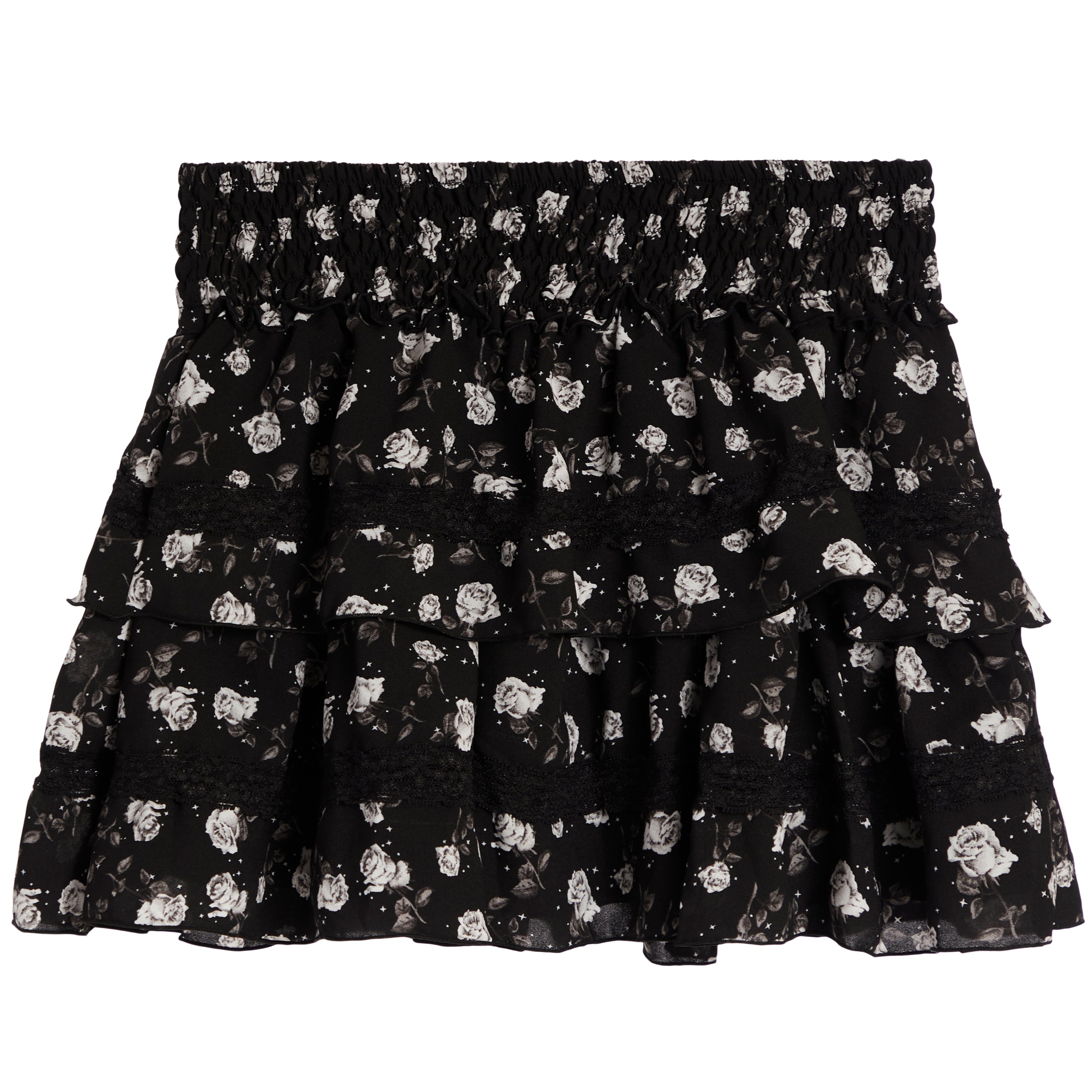 Rose Print Smock Skirt - Denny's