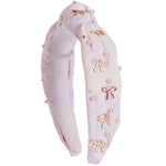 Cotton Enamel Bow and Pearl Headband - Denny's