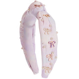 Cotton Enamel Bow and Pearl Headband - Denny's
