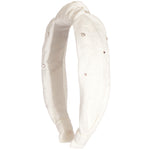 Cotton Flower Headband with Stones - Denny's