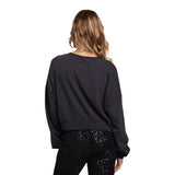 Rhinestone Crop Sweatshirt - Denny's