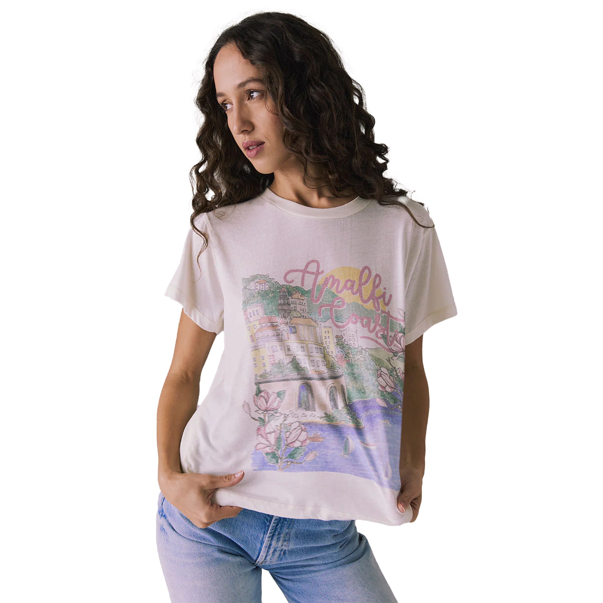Amalfi Coast Floral Tee - Denny's