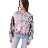 Heart Tie Dye Zip Hoodie