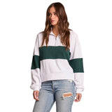 Jamie Half Zip Stripe Sweatshirt