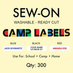 300 Sew On Camp Name Labels - Denny's