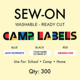 300 Sew On Camp Name Labels - Denny's