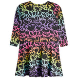 Hearts Stars Rainbow Ombre Swing Dress - Denny's