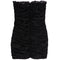 Lace Ruched Strapless Dress - Denny's