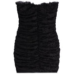 Lace Ruched Strapless Dress - Denny's