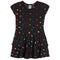 Metallic Mini Heart Cap Sleeve Double Ruffle Dress - Denny's