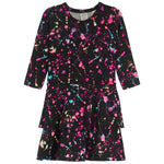 Splatter Paint Double Ruffle Dress - Denny's