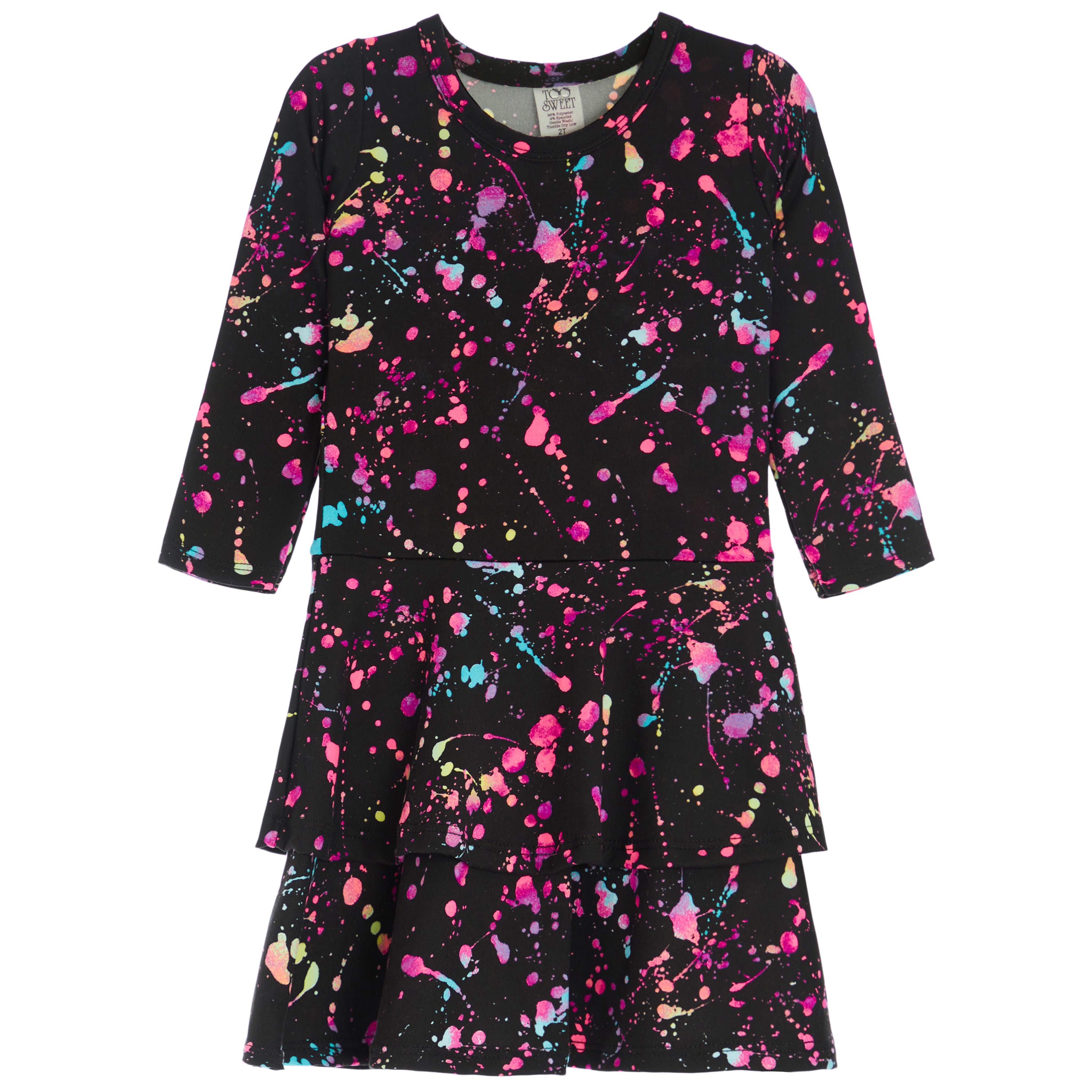 Splatter Paint Double Ruffle Dress - Denny's