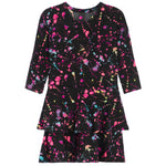 Splatter Paint Double Ruffle Dress - Denny's