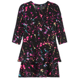 Splatter Paint Double Ruffle Dress - Denny's
