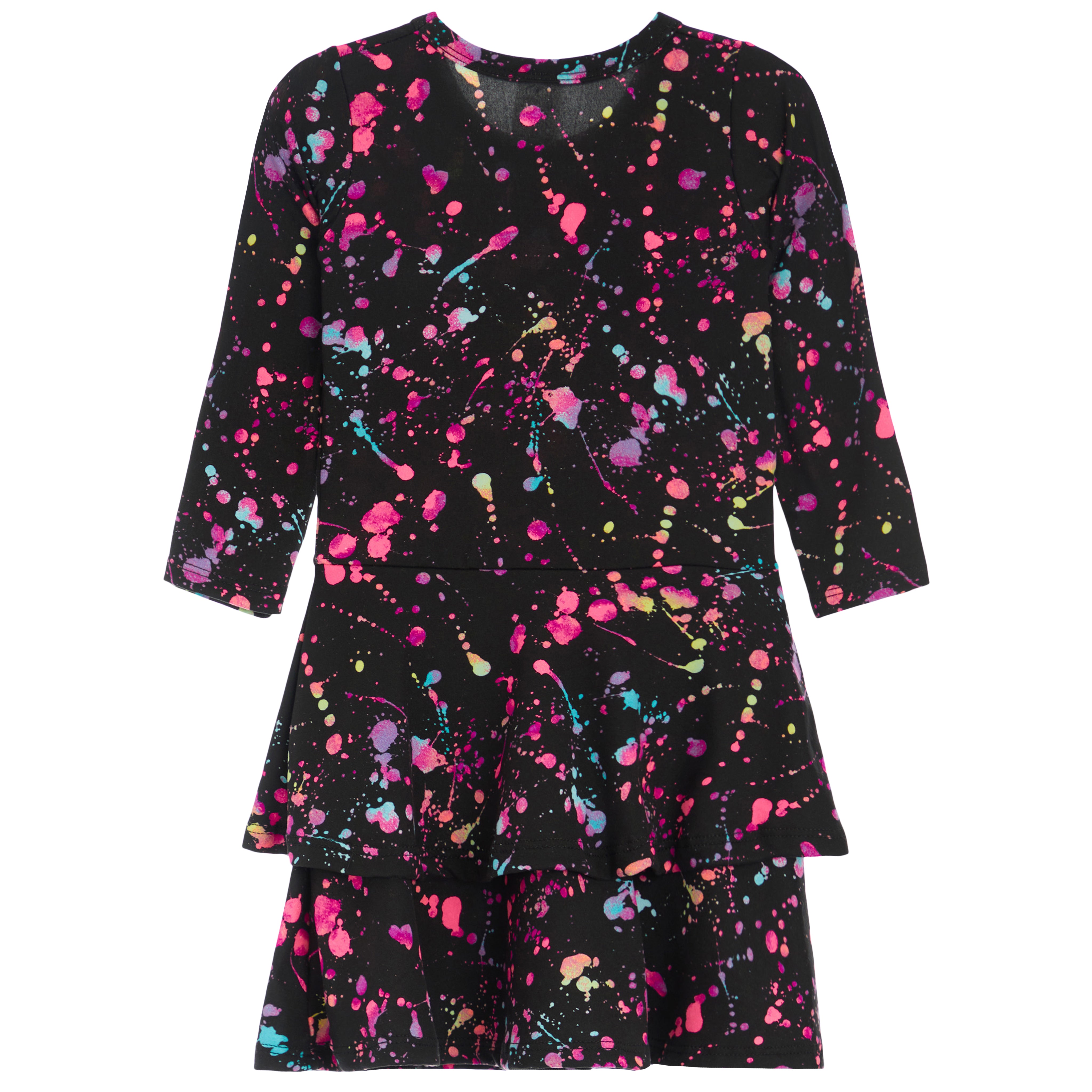 Splatter Paint Double Ruffle Dress - Denny's