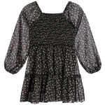 Long Sleeve Chiffon Dress - Denny's